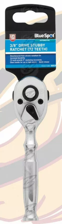 BlueSpot 3/8" Drive 72T Tooth Quick Release Stubby Ratchet Handle 3/8"Dr 72 Tooth Socket -SOCKET SETS & EXTENSION BARS Sales c446a109 804b 425b a0c7 fd08aed06785