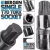 US PRO By BERGEN BERGEN T70 Torx Socket T70 1/2" Drive 55mm Long Torx Key Single Socket Star Key