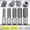 Toolzone HEX Bit Sockets Extra Large & Long Hex Allen Key Socket Set H14 H17 H19 H22 H24