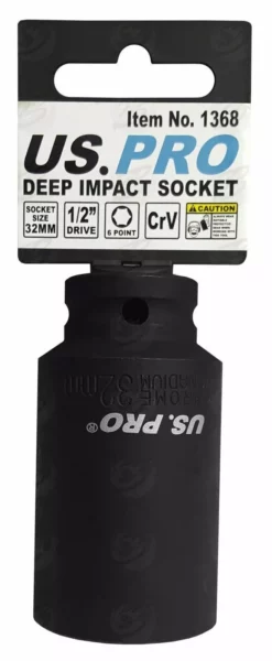 US PRO By BERGEN BERGEN US PRO Deep Impact Socket 32mm 1/2" Drive 32mm 6 Point -SOCKET SETS & EXTENSION BARS Sales cab47536 3ea3 4f9d 81bf 84a07d31fc43