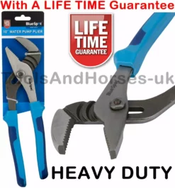 BLUESPOT 10" Water Pump Pliers Adjustable Groove Joint Pliers Wide Opening Pliers H-Duty