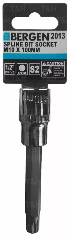 US PRO By BERGEN BERGEN Spline Socket M10mm 1/2" Drive 100mm 10mm Spline Key Single Socket -SOCKET SETS & EXTENSION BARS Sales d73ca31d 721c 4a15 84e2 70d53444c6e9