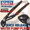 SEALEY 300mm Water Pump Pliers Quick Release Adjustable Water Pump Plier Grips