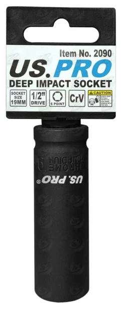 US PRO By BERGEN BERGEN US PRO Deep Impact Socket 19mm 1/2" Drive 19mm 6 Point -SOCKET SETS & EXTENSION BARS Sales d7b4e7a3 a395 4ff5 8810 e990a0431eea