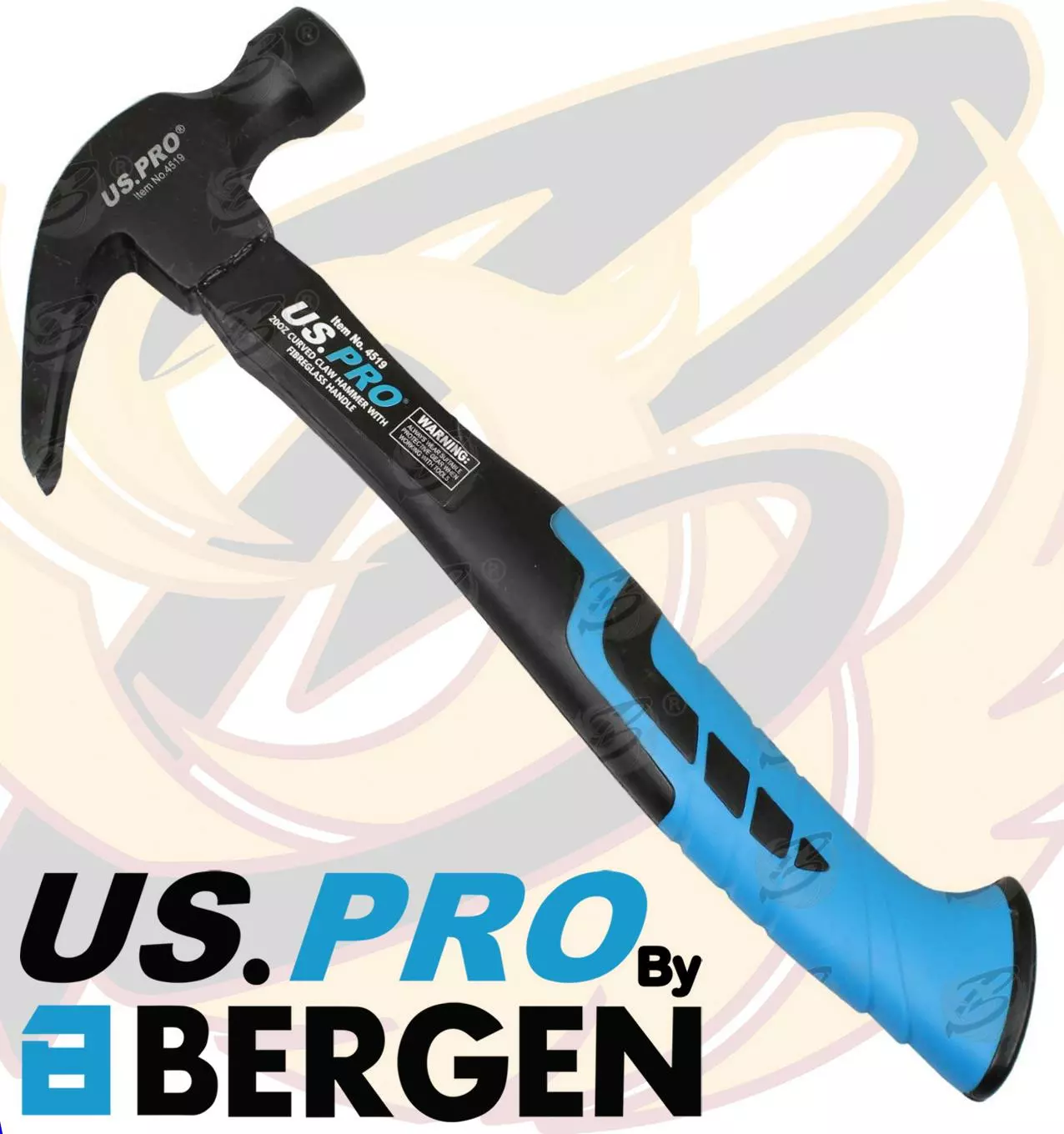 US PRO By BERGEN US.PRO By BERGEN 20oz Claw Hammer 527g Fibreglass Handle 13" Inch Curved Head Hammer 3 US PRO By BERGEN US.PRO By BERGEN 20oz Claw Hammer 527g Fibreglass Handle 13" Inch Curved Head Hammer - Image 3