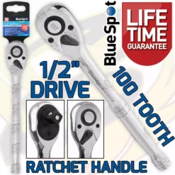 BlueSpot 1/2" Drive 100T Tooth Quick Release Ratchet Handle 1/2"Dr 100Tooth Socket Wrench
