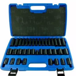 US PRO By BERGEN BERGEN DEEP SHALLOW IMPACT SOCKETS AF/SAE MM & ADAPTOR 37pc 6pt HEX 3/8" 1/2" DR -SOCKET SETS & EXTENSION BARS Sales de885dac 345d 4ad9 83ea edb45f095b89