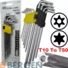 US PRO By BERGEN Extra Long Reach Torx Keys Security Torx-Wrenches Tamper Proof Star Keys