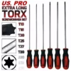 US PRO By BERGEN US.PRO Extra Long Magnetic TORX Star Screwdriver Set T10 T15 T20 T25 T27 T30Torx