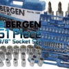 US PRO By BERGEN BERGEN 3/8"Drive Sockets & DEEP Socket Set 61pc Tool Set With 72T Ratchet Torx H