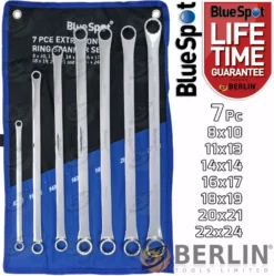BLUESPOT 7 Piece EXTRA LONG AVIATION Double Ring Spanner Set -SOCKET SETS & EXTENSION BARS Sales e710f68e 4694 4771 9f38 b457e0c0292c