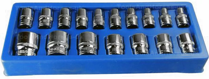 US PRO By BERGEN BERGEN Socket Set 3/8" Drive Shallow Sockets Set 17pc 8mm-24mm Socket Tool Set 2 US PRO By BERGEN BERGEN Socket Set 3/8" Drive Shallow Sockets Set 17pc 8mm-24mm Socket Tool Set - Image 2