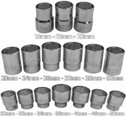 US PRO By BERGEN BERGEN 3/4" 12 Point Socket Set 19-50mm Ratchet Extension Bar Metric 20pc HGV -SOCKET SETS & EXTENSION BARS Sales e89936dd 7606 4581 9337 18fd0a12e4ac