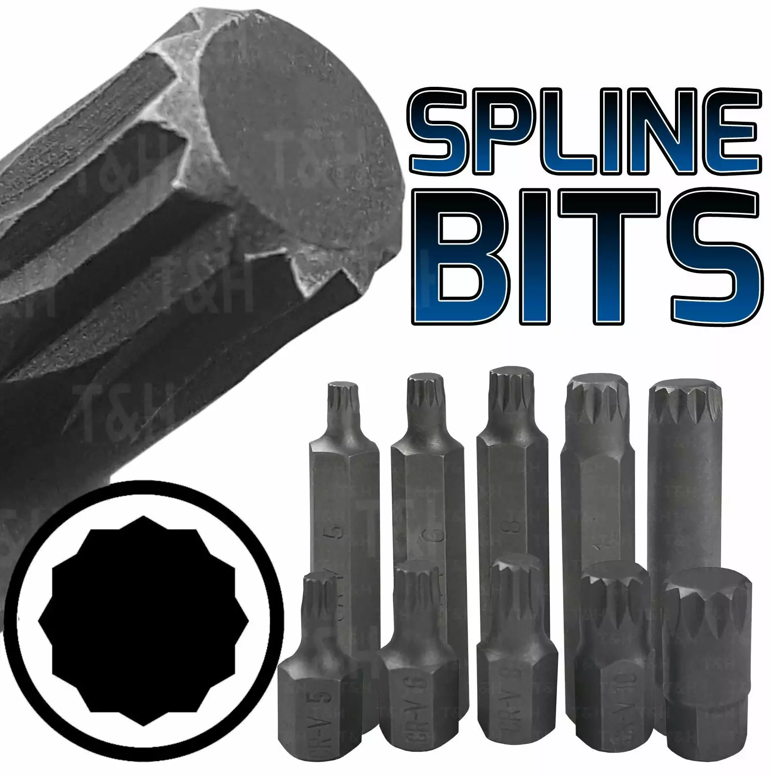 BlueSpot Hex Torx Star & Spline Socket BIT Set 1/2" & 3/8"dr Short & Long Reach Allen Key 4 BlueSpot Hex Torx Star & Spline Socket BIT Set 1/2" & 3/8"dr Short & Long Reach Allen Key - Image 4