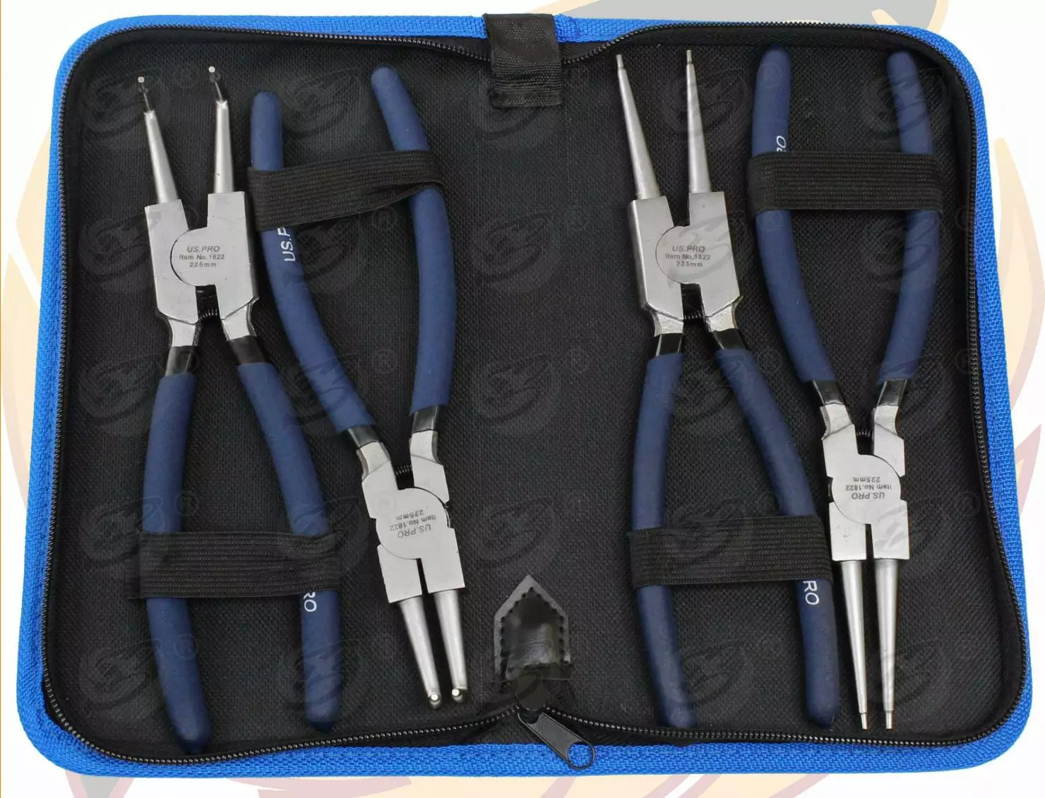 US PRO By BERGEN US.PRO By BERGEN 4 PC 9" Circlip Pliers NI-FE Internal External Bent Nose Straight Tip 3 US PRO By BERGEN US.PRO By BERGEN 4 PC 9" Circlip Pliers NI-FE Internal External Bent Nose Straight Tip - Image 3