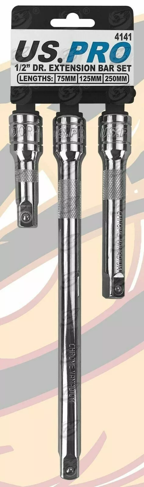 US PRO By BERGEN US.PRO By BERGEN 1/2" Extension Bars 3pc Long Reach Extension Bar Set 1/2" Inch Drive 6 US PRO By BERGEN US.PRO By BERGEN 1/2" Extension Bars 3pc Long Reach Extension Bar Set 1/2" Inch Drive - Image 6