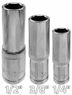 US PRO By BERGEN US.PRO 10mm & 13mm Deep & Shallow Sockets Set 1/4" 3/8" 1/2" Dr 6pt Hex Sockets -SOCKET SETS & EXTENSION BARS Sales ed2634fd de46 4b3f 8b02 f16297df5155