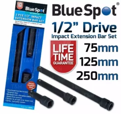BLUESPOT 1/2" Drive IMPACT Extension Bar Set 75mm - 250mm