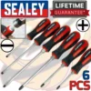 SEALEY Screwdriver Set 6pc Hammer Thru Go Through Slotted Phillips PH SL Drivers