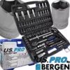 US PRO By BERGEN BERGEN Socket Set & DEEP Sockets 1/2" & 1/4" Drive Tool Set With Ratchets &Bits