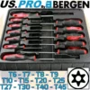 US PRO By BERGEN US.PRO By BERGEN Tamperproof TORX Magnetic Screwdriver Set Star Set T6-T45 Torx Drive 12pc