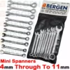 US PRO By BERGEN 10 Piece MINI Combination Spanner Set 4mm - 11mm
