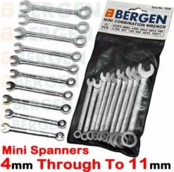 US PRO By BERGEN 10 Piece MINI Combination Spanner Set 4mm - 11mm