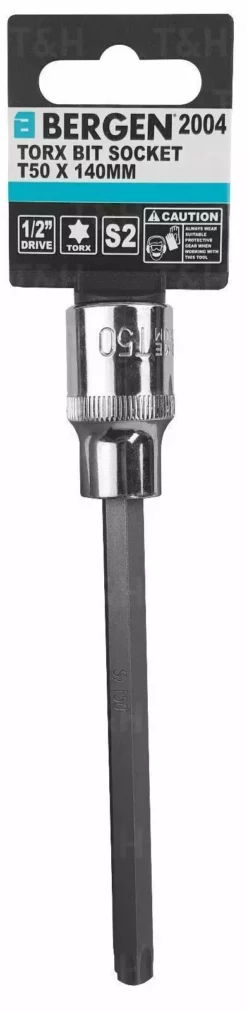 US PRO By BERGEN BERGEN T50 Torx Socket T50 1/2" Drive 140mm Long Torx Key Single Socket Star Key -SOCKET SETS & EXTENSION BARS Sales f51c0ac5 9d16 4a81 843c 04fc5c4cb9d3