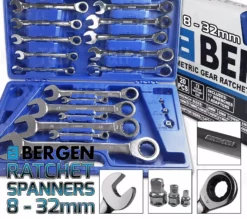 US PRO By BERGEN 20 Piece Combination Ratchet Spanner Set 8mm - 32mm
