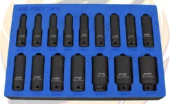 US PRO By BERGEN US.PRO By BERGEN DEEP IMPACT SOCKET Set 1/2"Dr 16pc 10mm-32mm 6pt Hex Long Reach Sockets -SOCKET SETS & EXTENSION BARS Sales f81aa047 56ef 4632 b635 193b49cd36fe