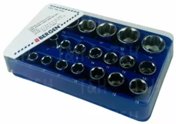 US PRO By BERGEN BERGEN Super-Lock Shallow Socket Set 22pc 1/4" 6-13mm & 3/8" 6-19mm Drive Socke -SOCKET SETS & EXTENSION BARS Sales f91c74aa 64bc 432b 93b9 95ee9909fede