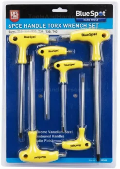 BlueSpot 6pc T-Handle Magnetic Torx Star Key Set T10 To T40 Tamper Proof Torx Drivers CRV -SOCKET SETS & EXTENSION BARS Sales faac17b3 2ffa 4a3f b453 6eaa266e957d