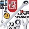BLUESPOT 19mm Single 72 Tooth Ratchet Spanner